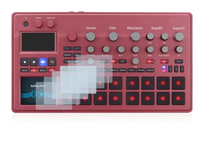 Immagine del dispositivo KORG electribe Sampler con un'ampia varietà di protezioni per lo schermo.