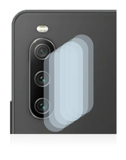 Immagine del dispositivo Sony Xperia 10 IV (SOLO Fotocamera) con un'ampia varietà di protezioni per lo schermo.