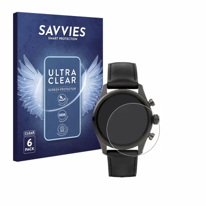 Parte frontale di una confezione del prodotto con il logo del marchio Savvies. Accanto è raffigurato il dispositivo Montblanc 