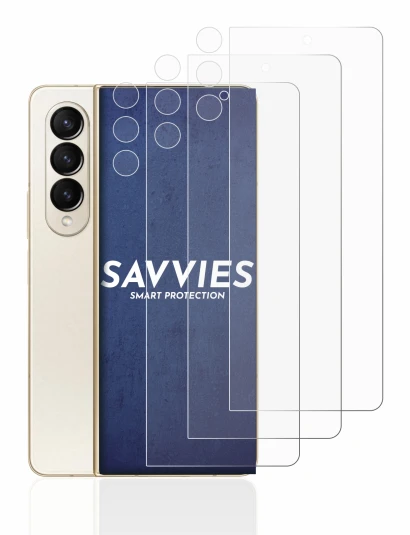 Immagine del dispositivo Samsung Galaxy Z Fold 4 (Fronte+Fotocamera) con un'ampia varietà di protezioni per lo schermo.