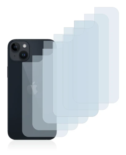 Immagine del dispositivo Apple iPhone 14 Plus (Posteriore) con un'ampia varietà di protezioni per lo schermo.