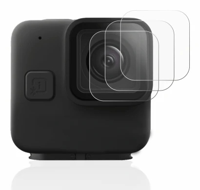 Immagine del dispositivo GoPro Hero 11 mini Lente (Cassa) con un'ampia varietà di protezioni per lo schermo.