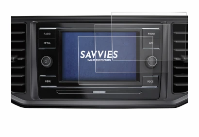 Immagine del dispositivo Volkswagen Crafter Composition Colour 2022 con un'ampia varietà di protezioni per lo schermo.