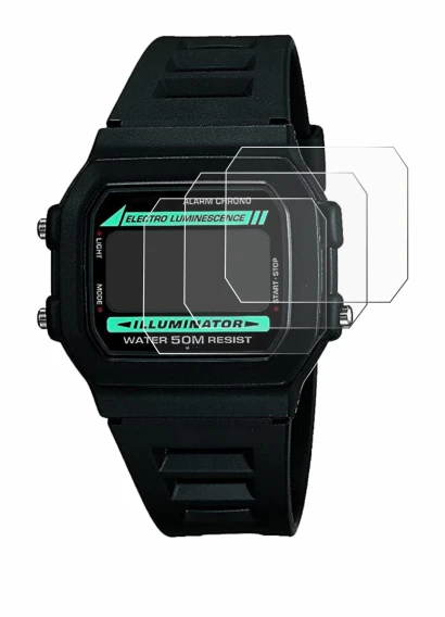 Immagine del dispositivo Casio W-86-1VQES con un'ampia varietà di protezioni per lo schermo.