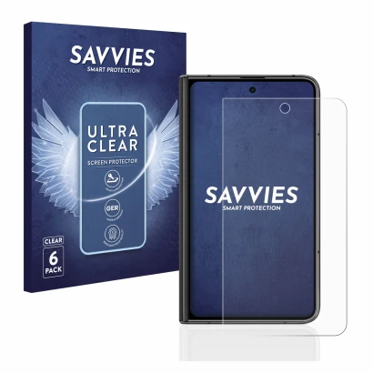 Parte frontale di una confezione del prodotto con il logo del marchio Savvies. Accanto è raffigurato il dispositivo Google Pix