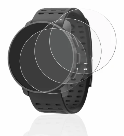Immagine del dispositivo Suunto 9 Peak Pro con un'ampia varietà di protezioni per lo schermo.