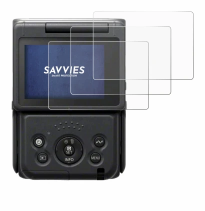 Immagine del dispositivo Canon PowerShot V10 Vlog Camera con un'ampia varietà di protezioni per lo schermo.