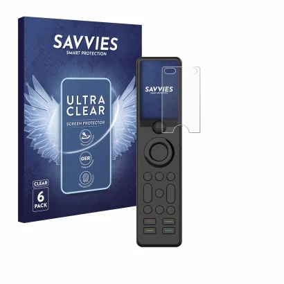 Parte frontale di una confezione del prodotto con il logo del marchio Savvies. Accanto è raffigurato il dispositivo Sofabaton 