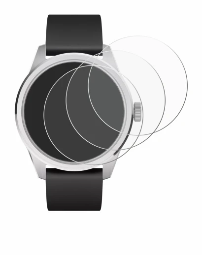 Immagine del dispositivo Withings ScanWatch 2 (42 mm) con un'ampia varietà di protezioni per lo schermo.