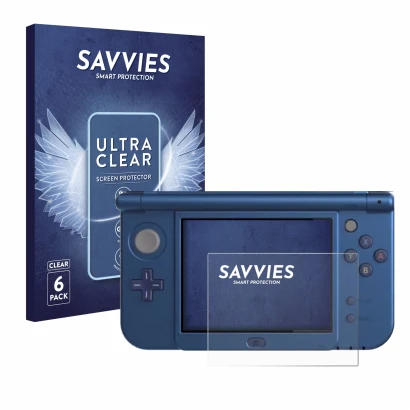 Parte frontale di una confezione del prodotto con il logo del marchio Savvies. Accanto è raffigurato il dispositivo Nintendo N