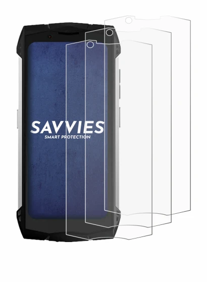 Immagine del dispositivo Doogee S Mini con un'ampia varietà di protezioni per lo schermo.