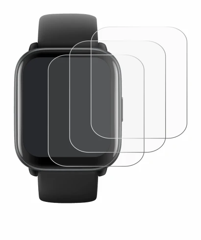 Immagine del dispositivo Amazfit Active con un'ampia varietà di protezioni per lo schermo.