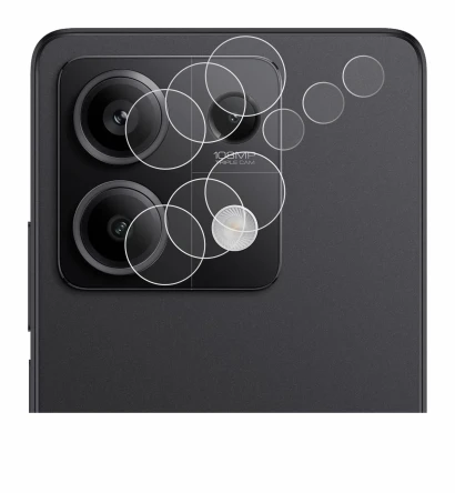Immagine del dispositivo Xiaomi Redmi Note 13 Pro 5G (SOLO Fotocamera) con un'ampia varietà di protezioni per lo schermo.