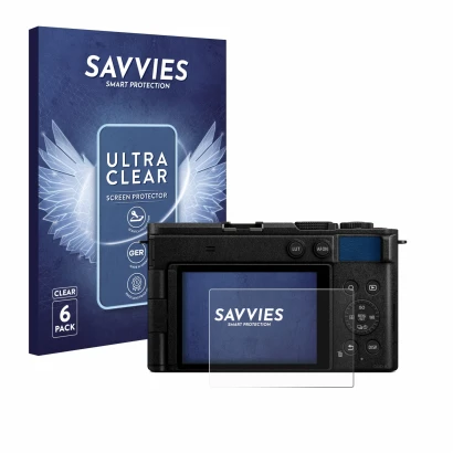 Parte frontale di una confezione del prodotto con il logo del marchio Savvies. Accanto è raffigurato il dispositivo Panasonic 