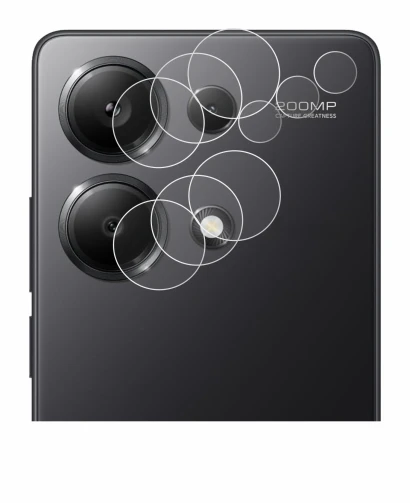 Immagine del dispositivo Xiaomi Redmi Note 13 Pro 4G (SOLO Fotocamera) con un'ampia varietà di protezioni per lo schermo.