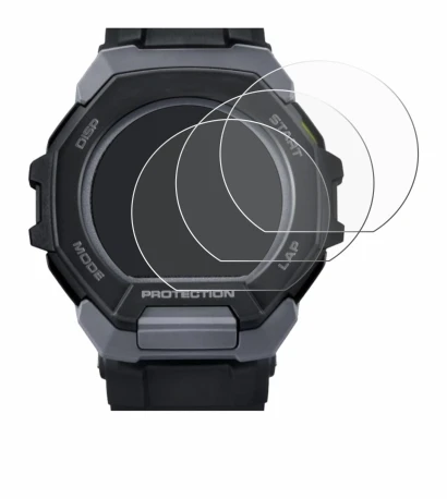 Immagine del dispositivo Casio G-Shock G-Squad GBD-300 con un'ampia varietà di protezioni per lo schermo.