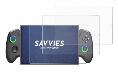 Immagine del dispositivo OneXPlayer X1 Mini con un'ampia varietà di protezioni per lo schermo.