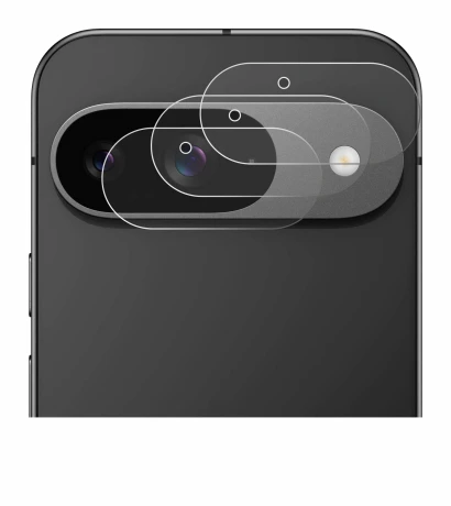 Immagine del dispositivo Google Pixel 9 (SOLO Fotocamera) con un'ampia varietà di protezioni per lo schermo.