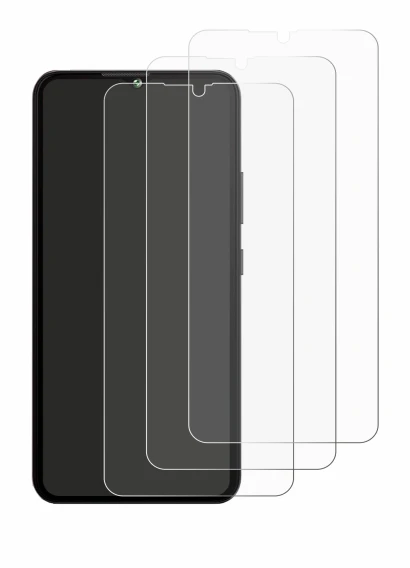 Immagine del dispositivo Cubot A10 con un'ampia varietà di protezioni per lo schermo.