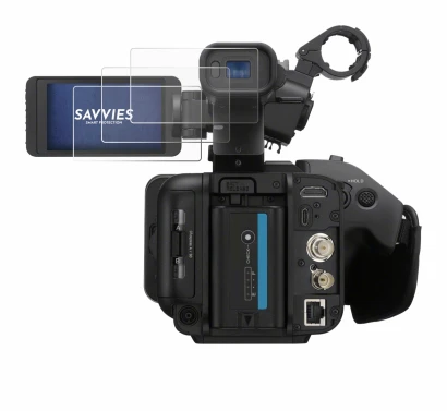 Immagine del dispositivo Sony PXW-Z200 con un'ampia varietà di protezioni per lo schermo.
