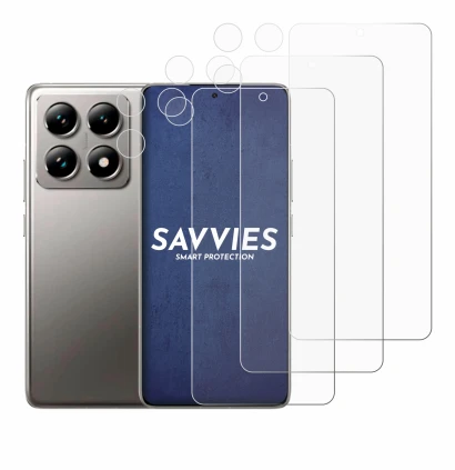 Immagine del dispositivo Xiaomi 14T (Fronte+Fotocamera) con un'ampia varietà di protezioni per lo schermo.