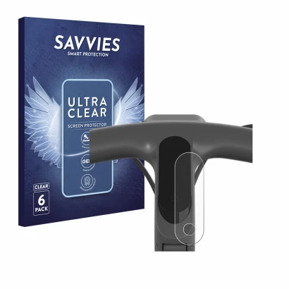 Parte frontale di una confezione del prodotto con il logo del marchio Savvies. Accanto è raffigurato il dispositivo Egret Ey 1