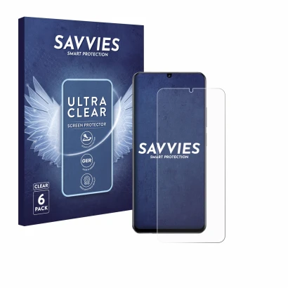 Parte frontale di una confezione del prodotto con il logo del marchio Savvies. Accanto è raffigurato il dispositivo realme Not