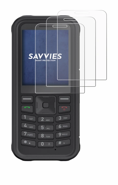 Immagine del dispositivo Sonim XP100 con un'ampia varietà di protezioni per lo schermo.