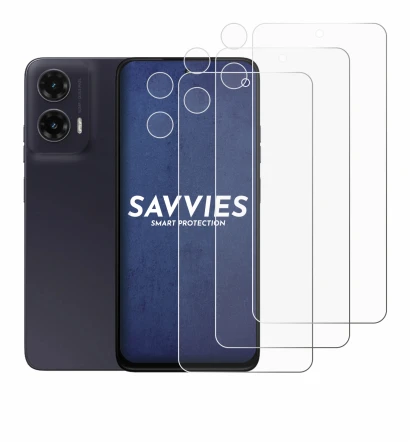 Immagine del dispositivo Motorola Moto G35 (Fronte+Fotocamera) con un'ampia varietà di protezioni per lo schermo.