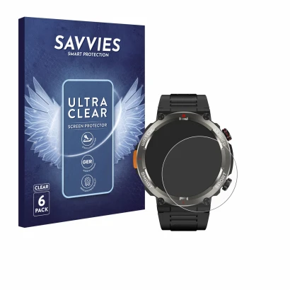 Parte frontale di una confezione del prodotto con il logo del marchio Savvies. Accanto è raffigurato il dispositivo Blackview 