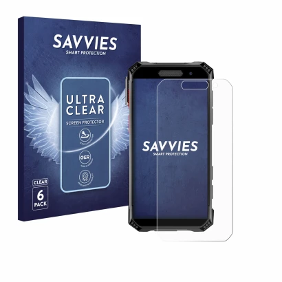 Parte frontale di una confezione del prodotto con il logo del marchio Savvies. Accanto è raffigurato il dispositivo Soyes S10 