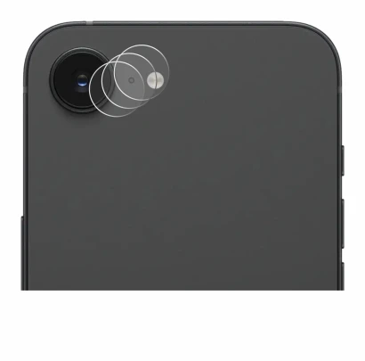 Immagine del dispositivo Apple iPhone 16e (SOLO Fotocamera) con un'ampia varietà di protezioni per lo schermo.