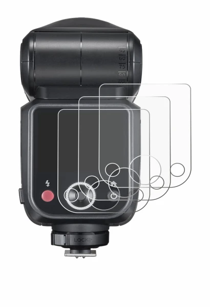 Immagine del dispositivo Godox V100 con un'ampia varietà di protezioni per lo schermo.