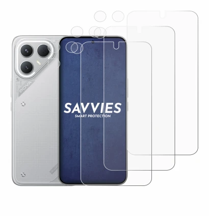 Immagine del dispositivo Tecno Pova 7 Pro (Fronte+Fotocamera) con un'ampia varietà di protezioni per lo schermo.