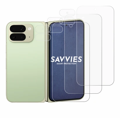 Immagine del dispositivo Google Pixel 10 Pro Fold (Fronte+Fotocamera) con un'ampia varietà di protezioni per lo schermo.