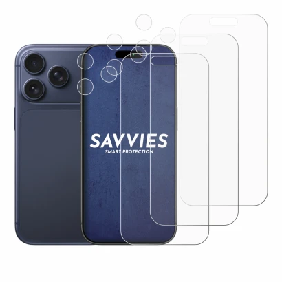 Immagine del dispositivo Apple iPhone 17 Pro (Fronte+Fotocamera) con un'ampia varietà di protezioni per lo schermo.