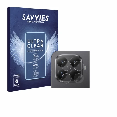 Parte frontale di una confezione del prodotto con il logo del marchio Savvies. Accanto è raffigurato il dispositivo Xiaomi 15T