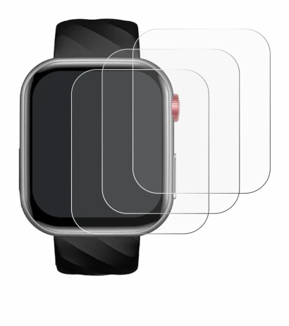 Immagine del dispositivo Taopon Smartwatch 1.97" con un'ampia varietà di protezioni per lo schermo.