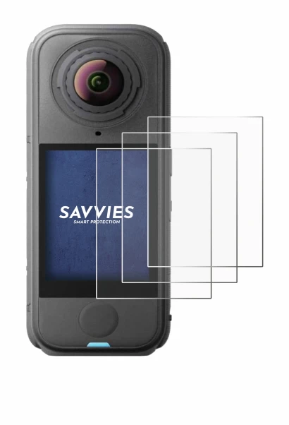 Immagine del dispositivo Insta360 X4 Air con un'ampia varietà di protezioni per lo schermo.