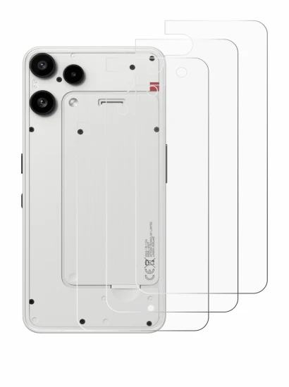 Immagine del dispositivo Nothing Phone (3a) Lite (Posteriore) con un'ampia varietà di protezioni per lo schermo.