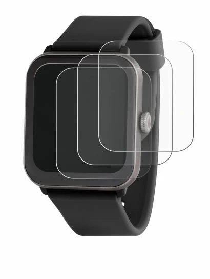 Immagine del dispositivo Sector Smartwatch S-08 con un'ampia varietà di protezioni per lo schermo.