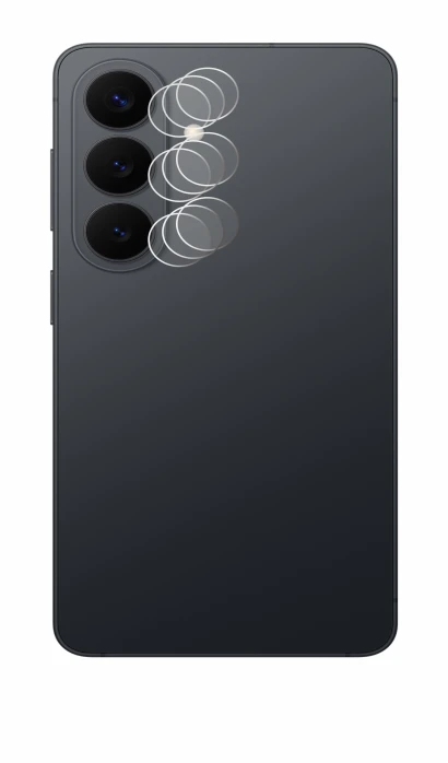 Immagine del dispositivo Samsung Galaxy S26 (SOLO Fotocamera) con un'ampia varietà di protezioni per lo schermo.