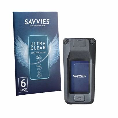 Parte frontale di una confezione del prodotto con il logo del marchio Savvies. Accanto è raffigurato il dispositivo Amflow DJI