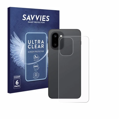 Parte frontale di una confezione del prodotto con il logo del marchio Savvies. Accanto è raffigurato il dispositivo OnePlus 15