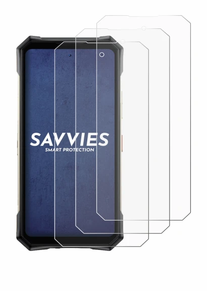 Immagine del dispositivo Doogee S300 Pro con un'ampia varietà di protezioni per lo schermo.