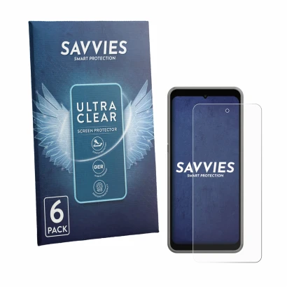 Parte frontale di una confezione del prodotto con il logo del marchio Savvies. Accanto è raffigurato il dispositivo ingenico A