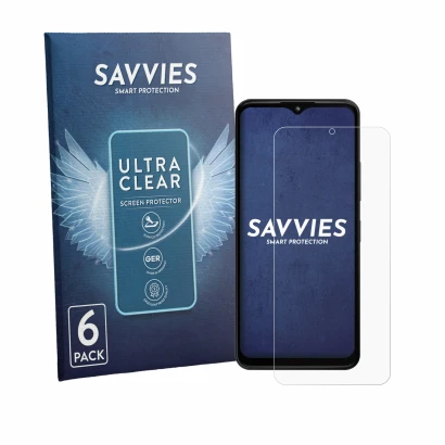 Parte frontale di una confezione del prodotto con il logo del marchio Savvies. Accanto è raffigurato il dispositivo HMD Arc co