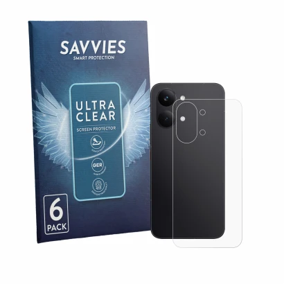 Parte frontale di una confezione del prodotto con il logo del marchio Savvies. Accanto è raffigurato il dispositivo Xiaomi Poc