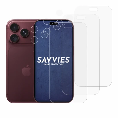 Immagine del dispositivo Apple iPhone 18 Pro (Fronte+Fotocamera) con un'ampia varietà di protezioni per lo schermo.