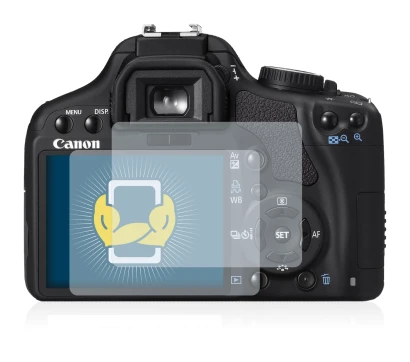 Immagine del dispositivo Canon EOS 450D con un'ampia varietà di protezioni per lo schermo.